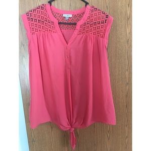 Dress Barn Coral lace top